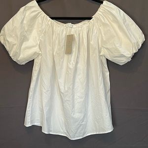 NWT Bubble-Sleeve Blouse